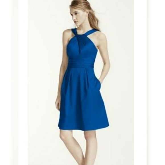 David's Bridal Dresses & Skirts - David's Bridal Y neck Bridesmaid Dress